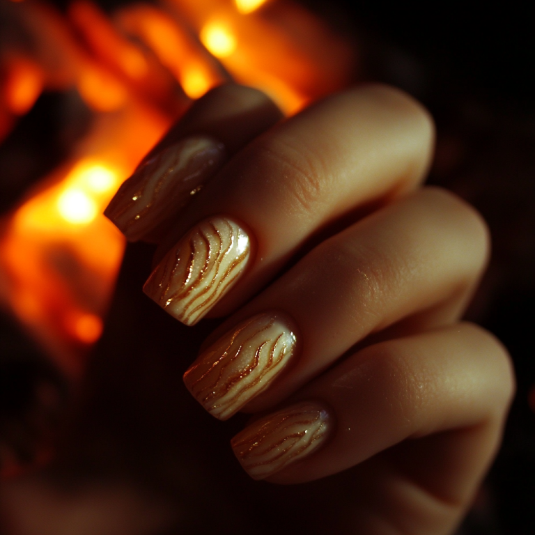 10. Fireside Ribbed Textures