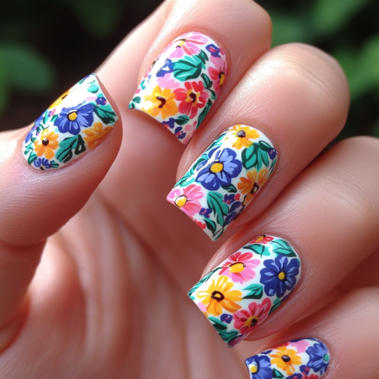 7. Floral Fingertips: Easy Flower Patterns