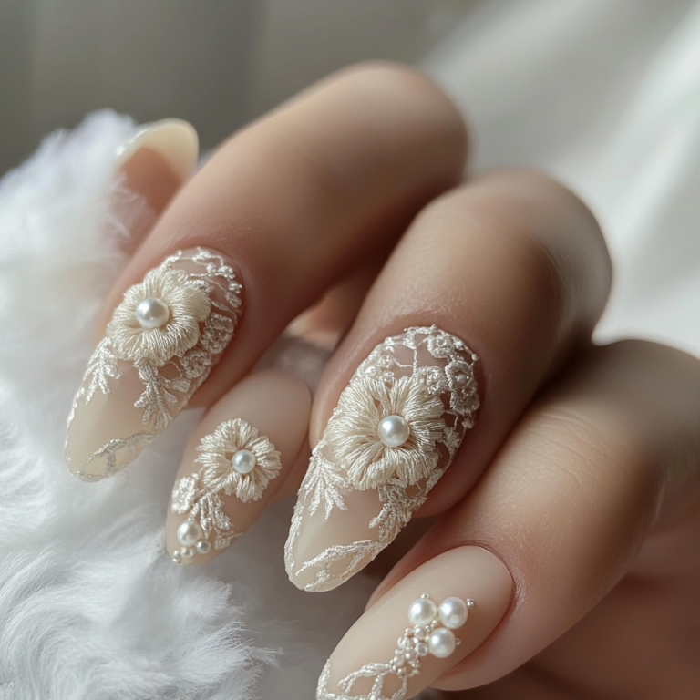 2. Pearl and Lace Details