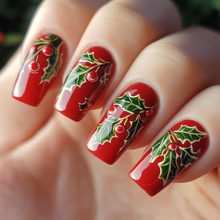 21. Traditional Holly Accents