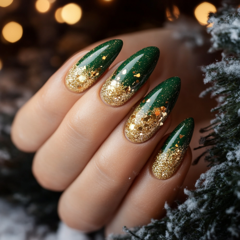 3. Festive Green and Gold