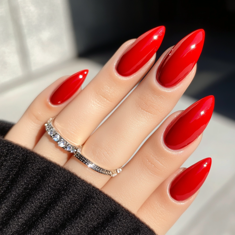 4. Bold Red Statement Nails