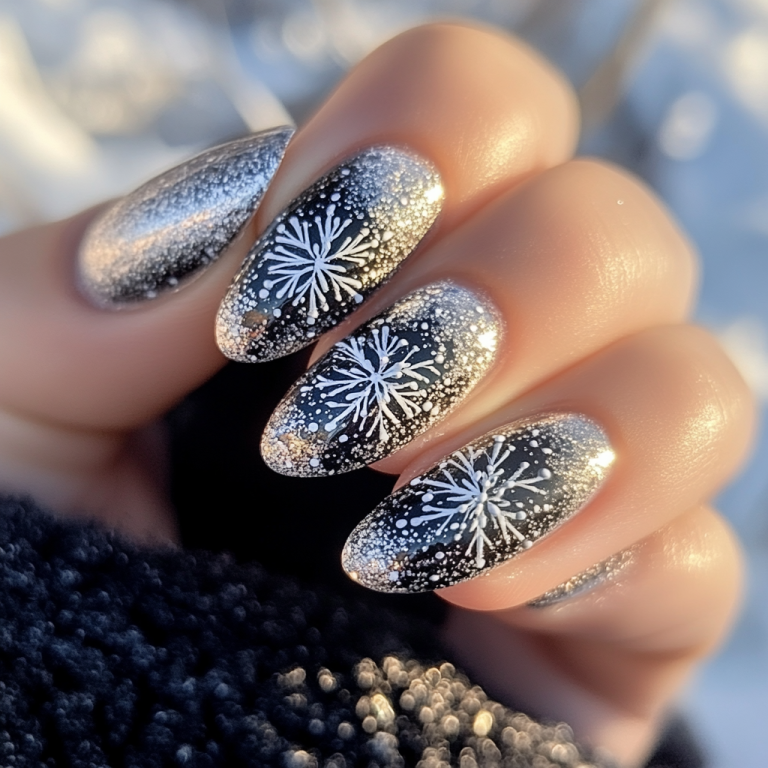 5. Silver Snowflake Design