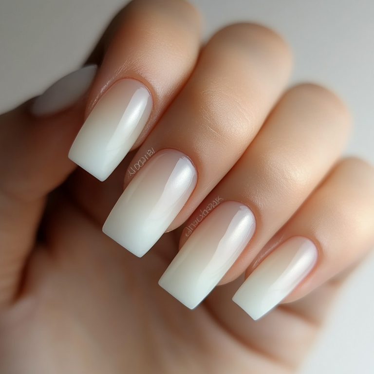 9. Soft White Ombre