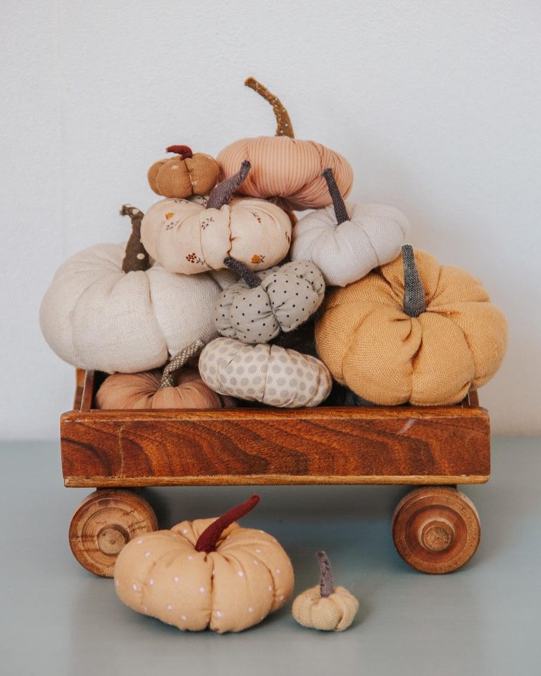 Easy Fabric Pumpkin Display