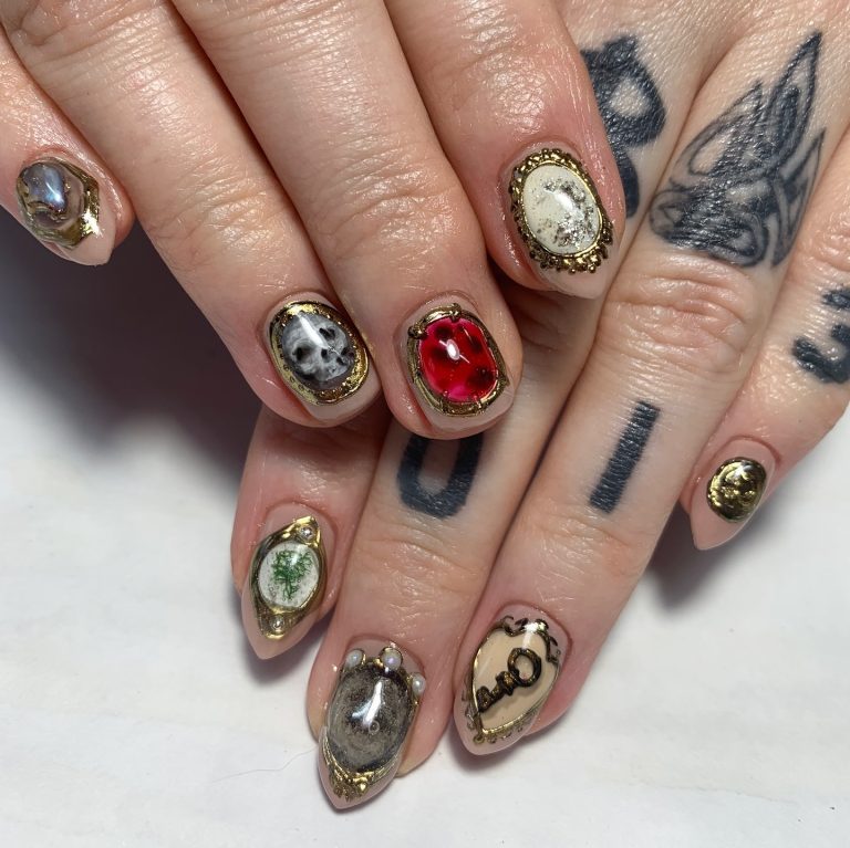 Luxe Gemstone Nail Art