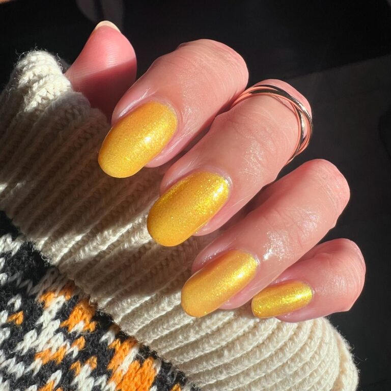 Autumn Glow with Yellow Nails