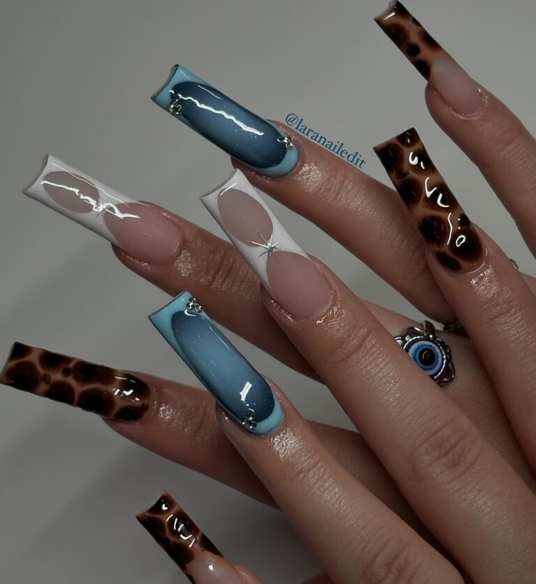 Bold Blue Nails