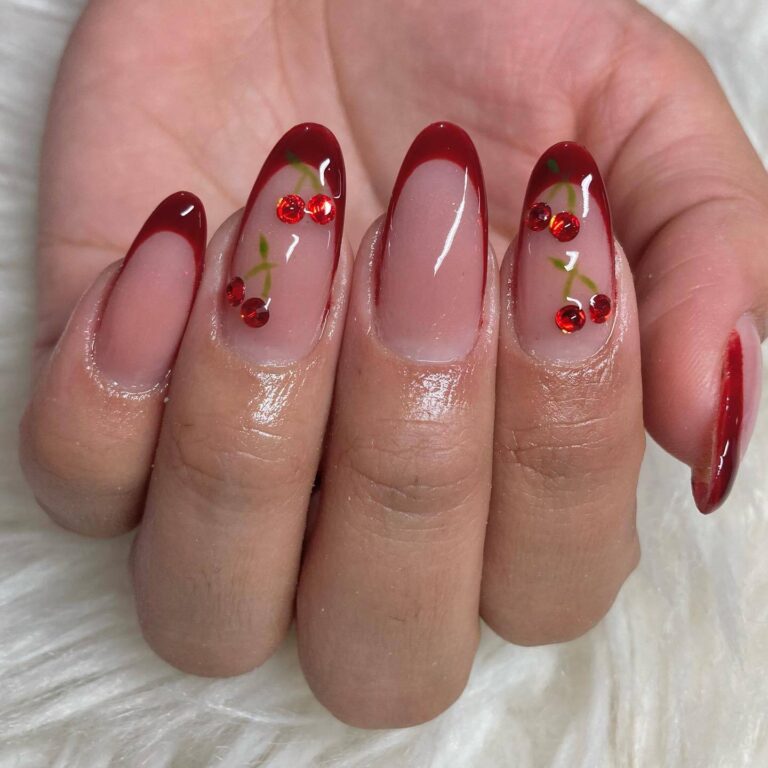 Cherry Almond Nails