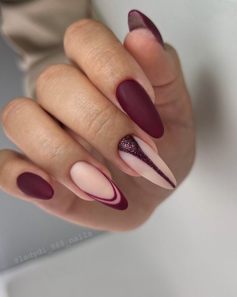 Fall Elegance in Almond Nails