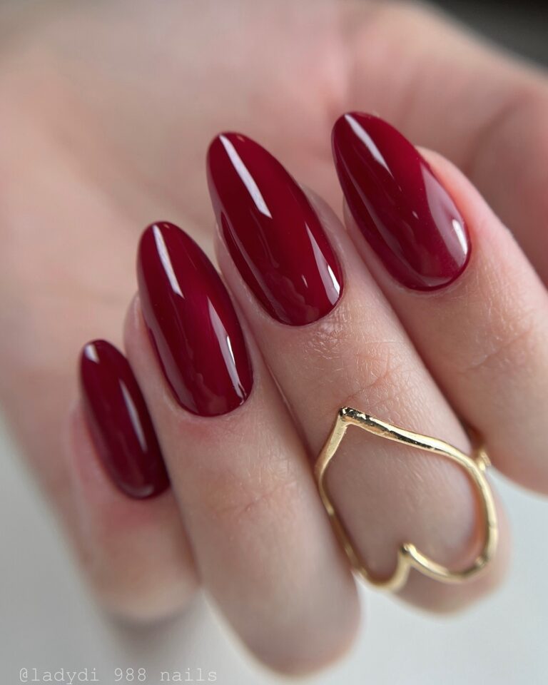 Glossy Red Almond Perfection