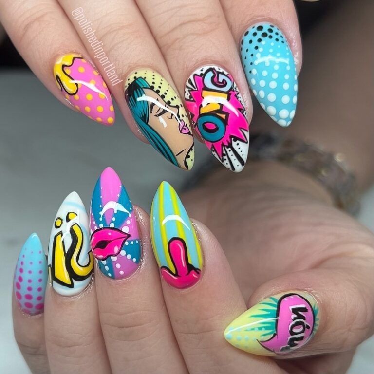 Groovy 60s Nail Art