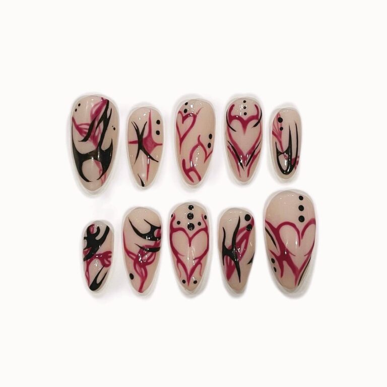 Modern Abstract Fall Nails