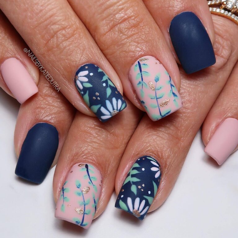 Navy and Floral Elegance