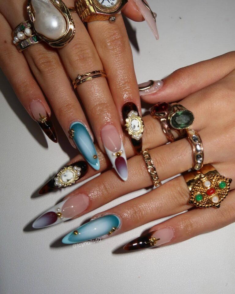 Preppy Fall Nail Elegance