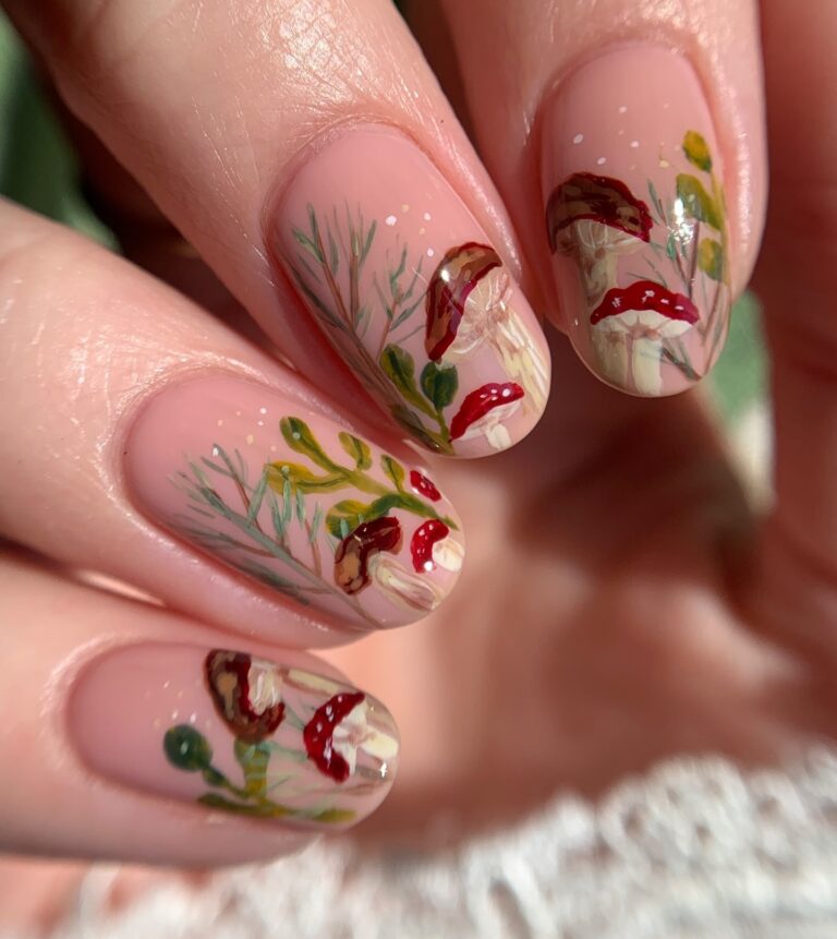 Soft Pink with Floral Accents