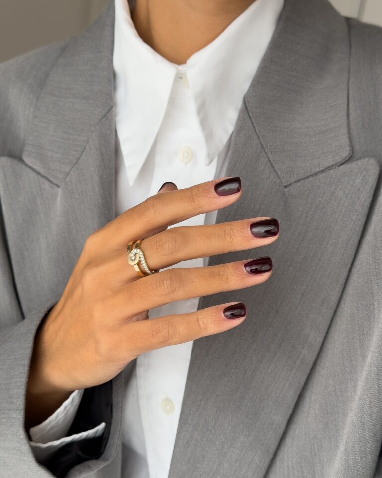 Sophisticated Burgundy Nails