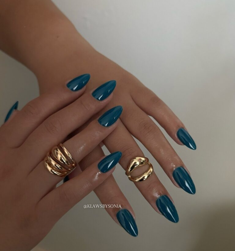 Teal Almond Elegance