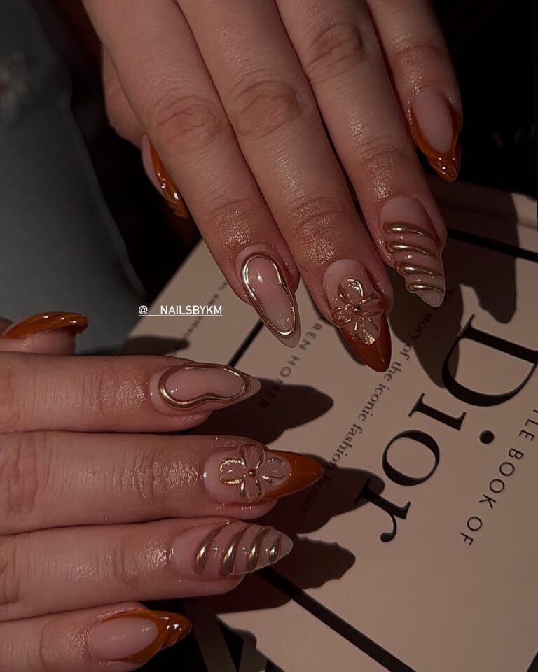 Trendy Almond Fall Nails