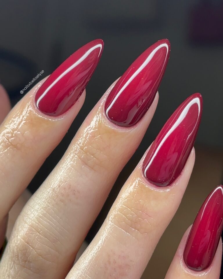 Vibrant Cherry Red Nails