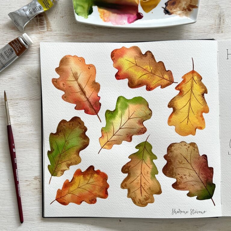 Watercolor Fall Foliage Tutorial