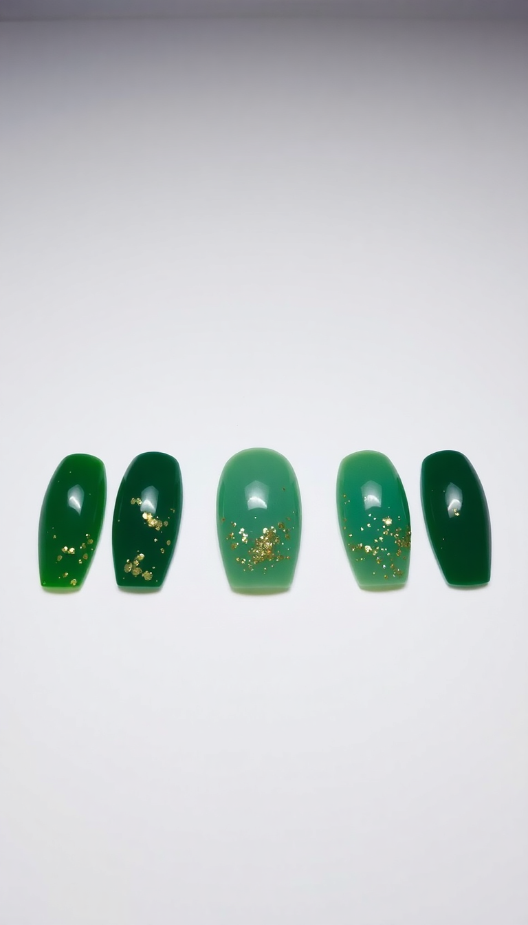 10. Deep Green with Golden Flakes