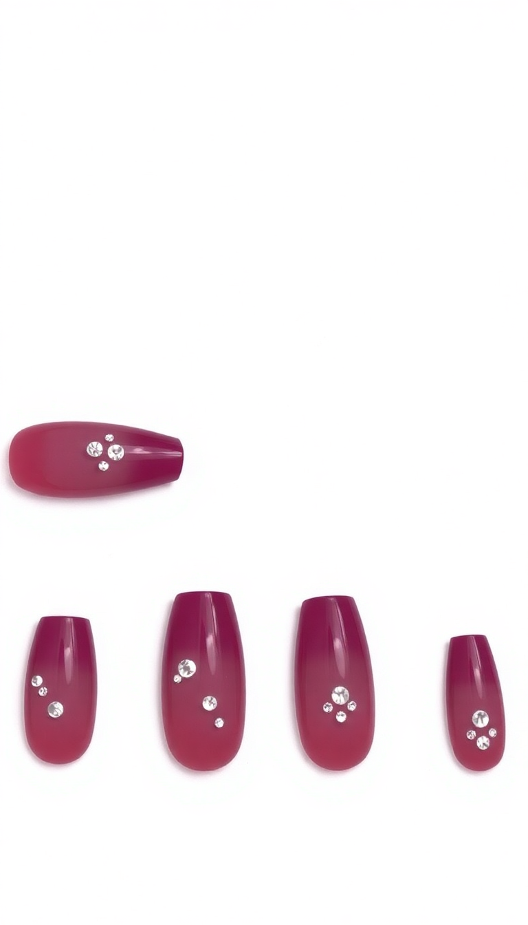 10. Deep Plum with Crystal Embellishments