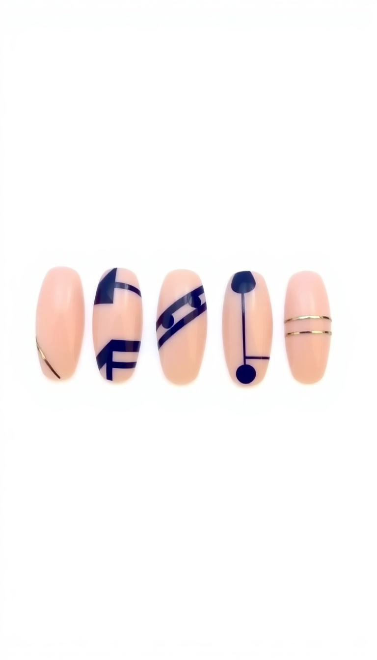 10. Elegant Nude and Navy