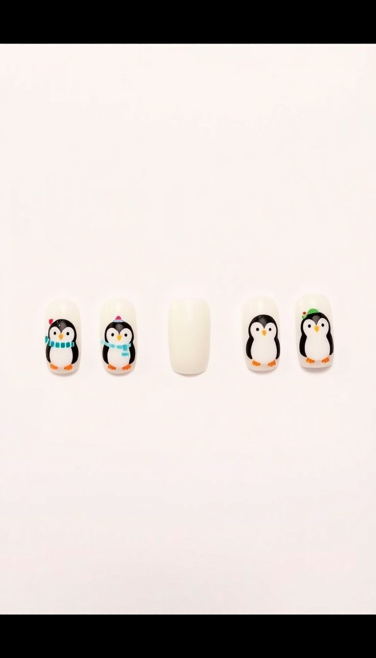 10. Playful Penguin Art