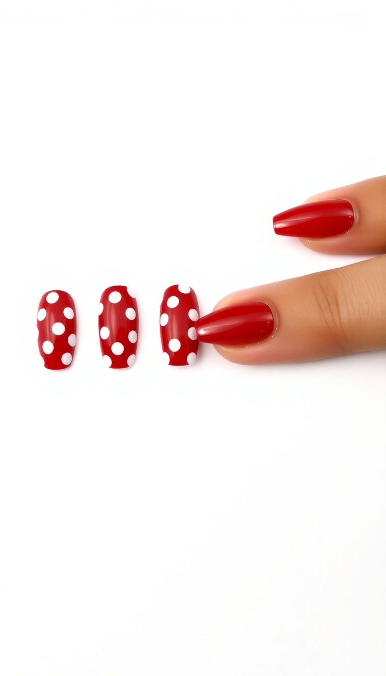 10. Vintage Red and Polka Dots