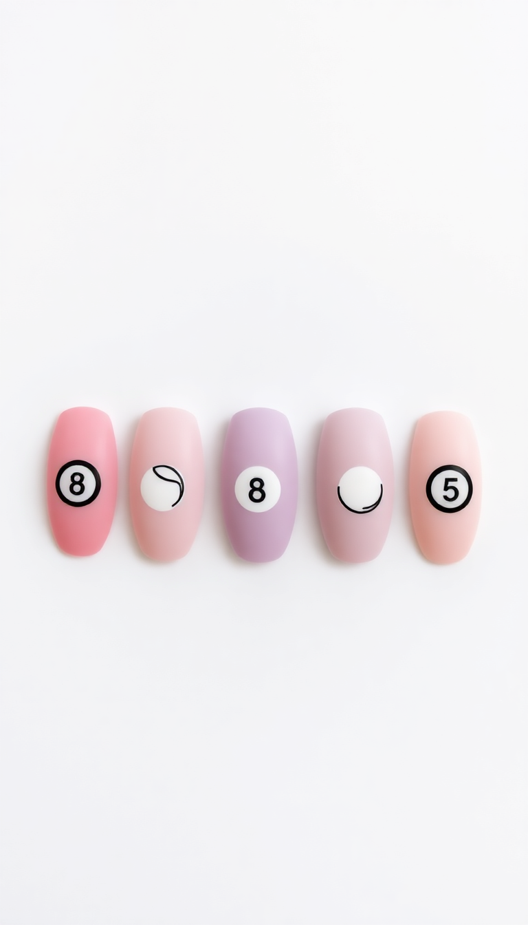 11. Pastel Perfection with 8 Ball Twist