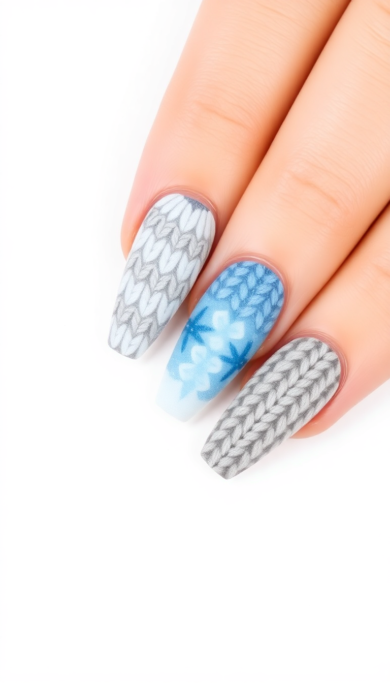 11. Sweater Nail Art Inspiration