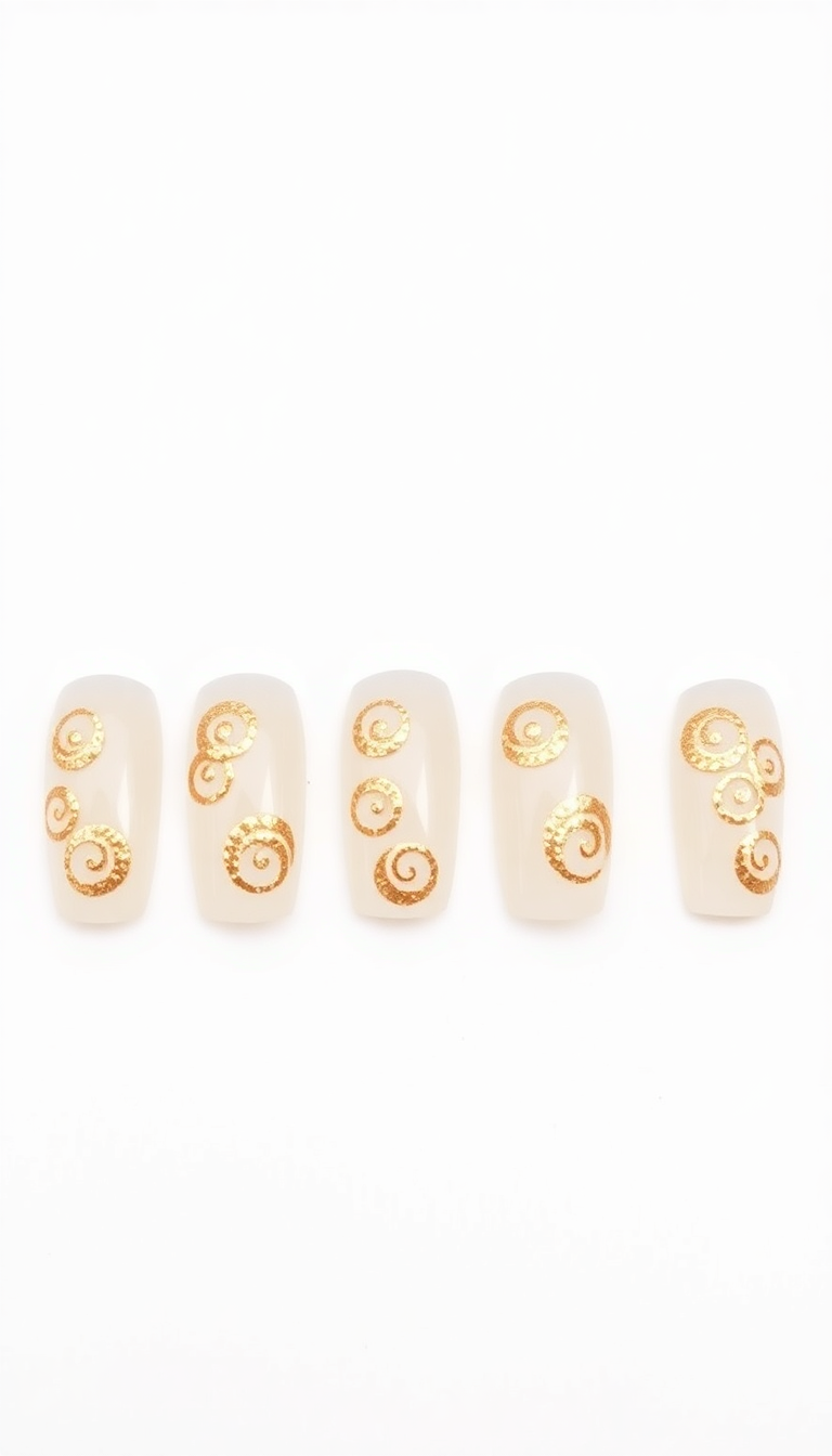 11. Warm Gold Glitter Swirls