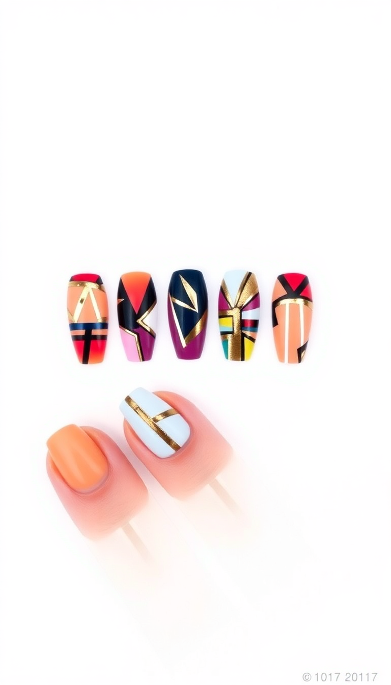 12. Modern Artistic Nails Design