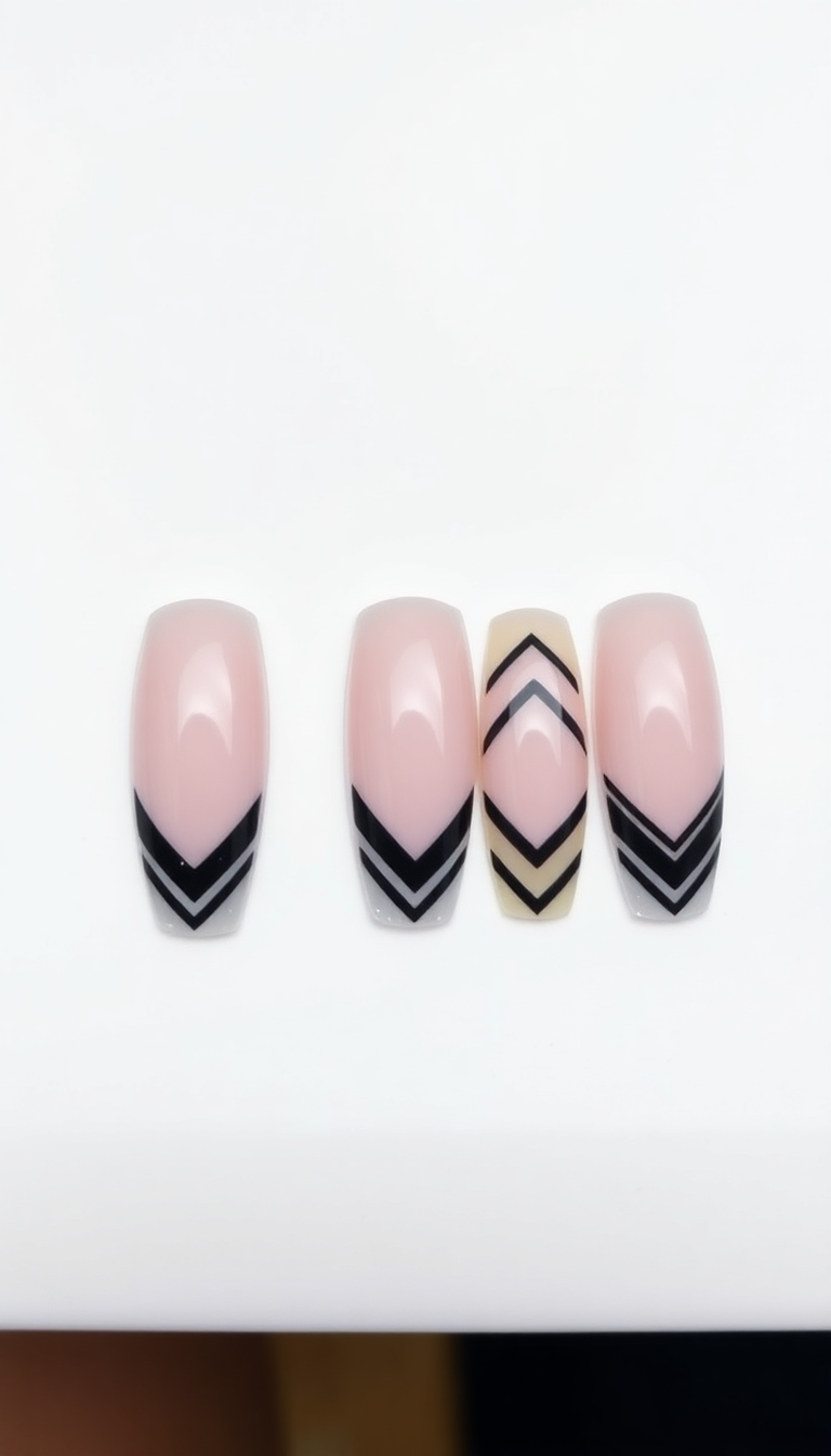 13. Bold Black Chevron Designs