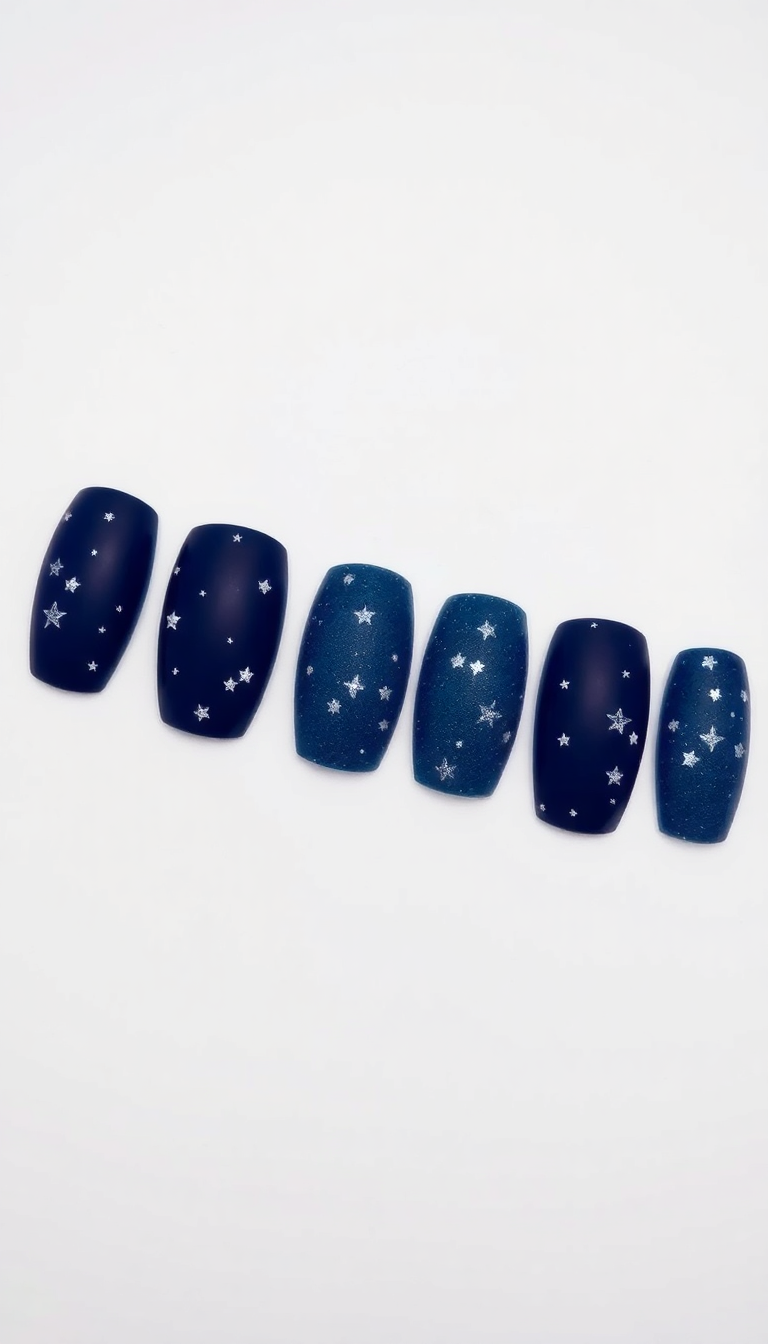 13. Bold Navy with Starry Details