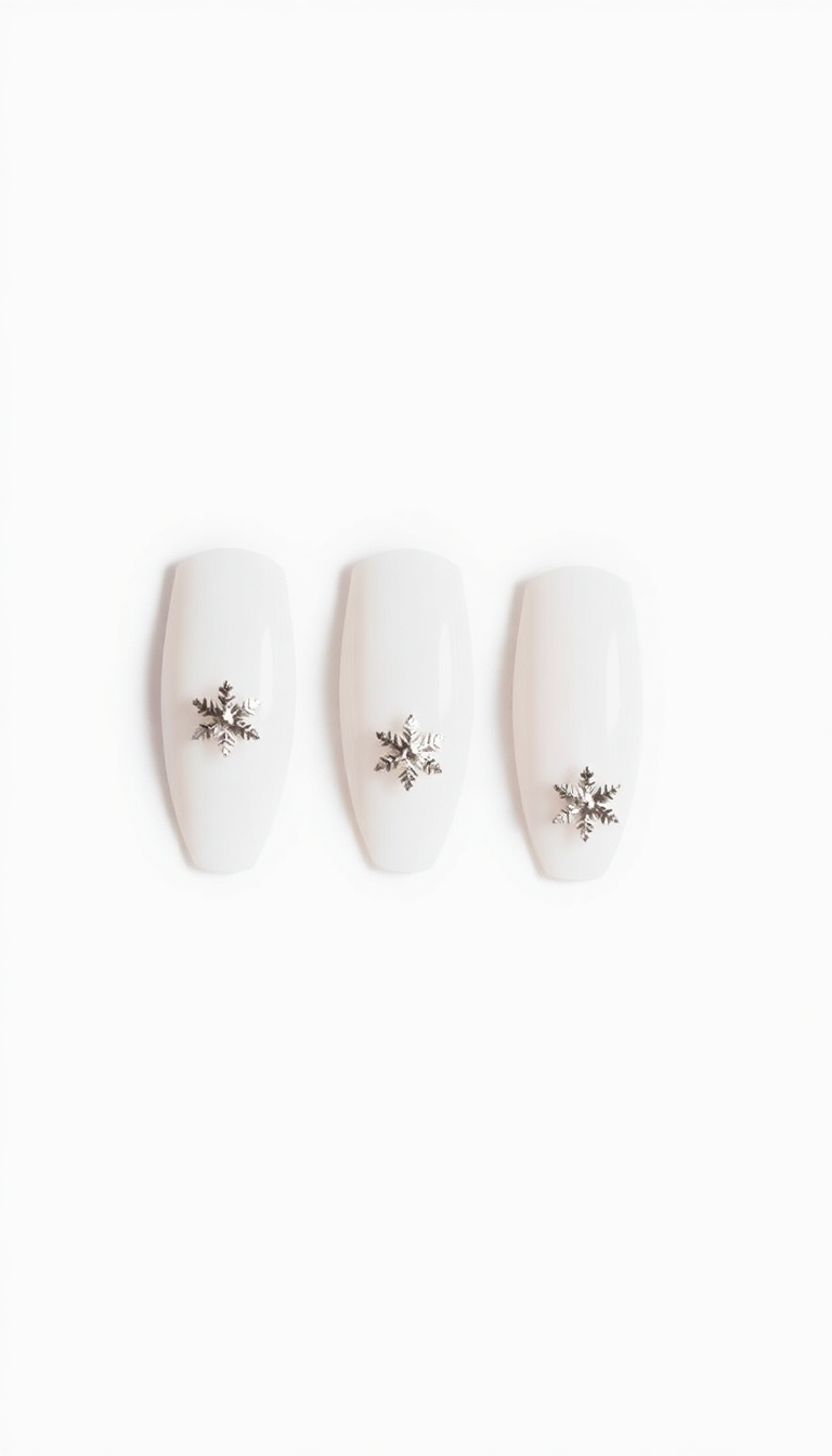 13. Festive White with Snowflake Accents