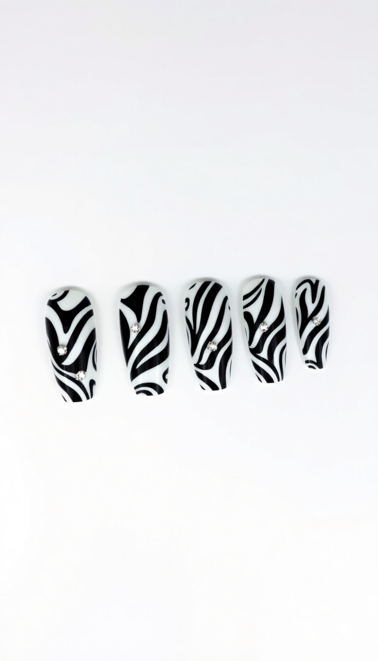 13. Zebra Print and Gemstones