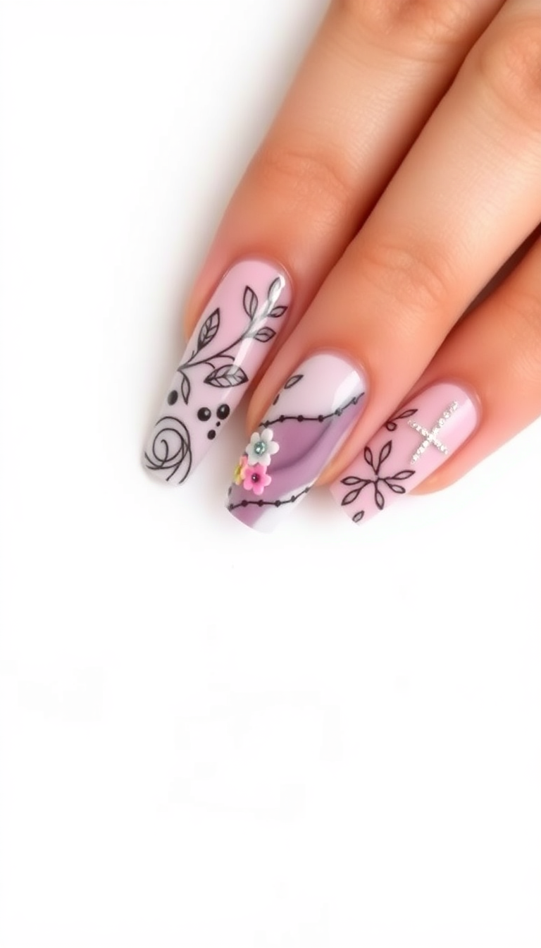 14. Combining Stamping with Other Nail Art Techniques