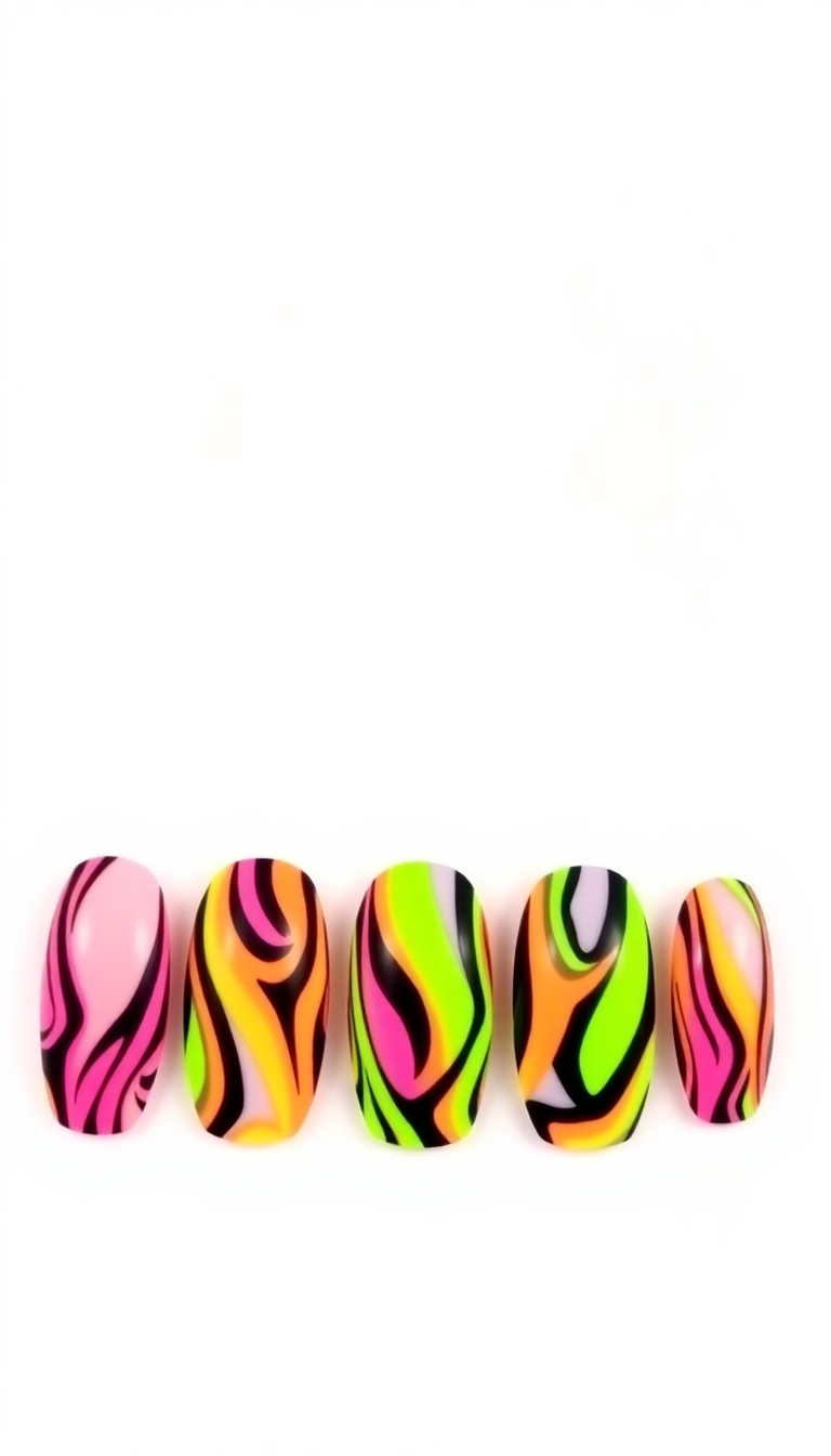 14. Neon Zebra Highlights for Winter