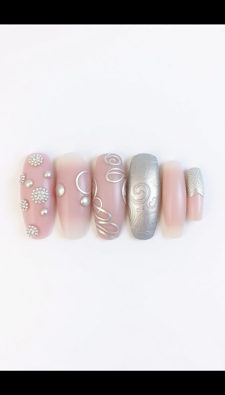 14. Textured Nail Art