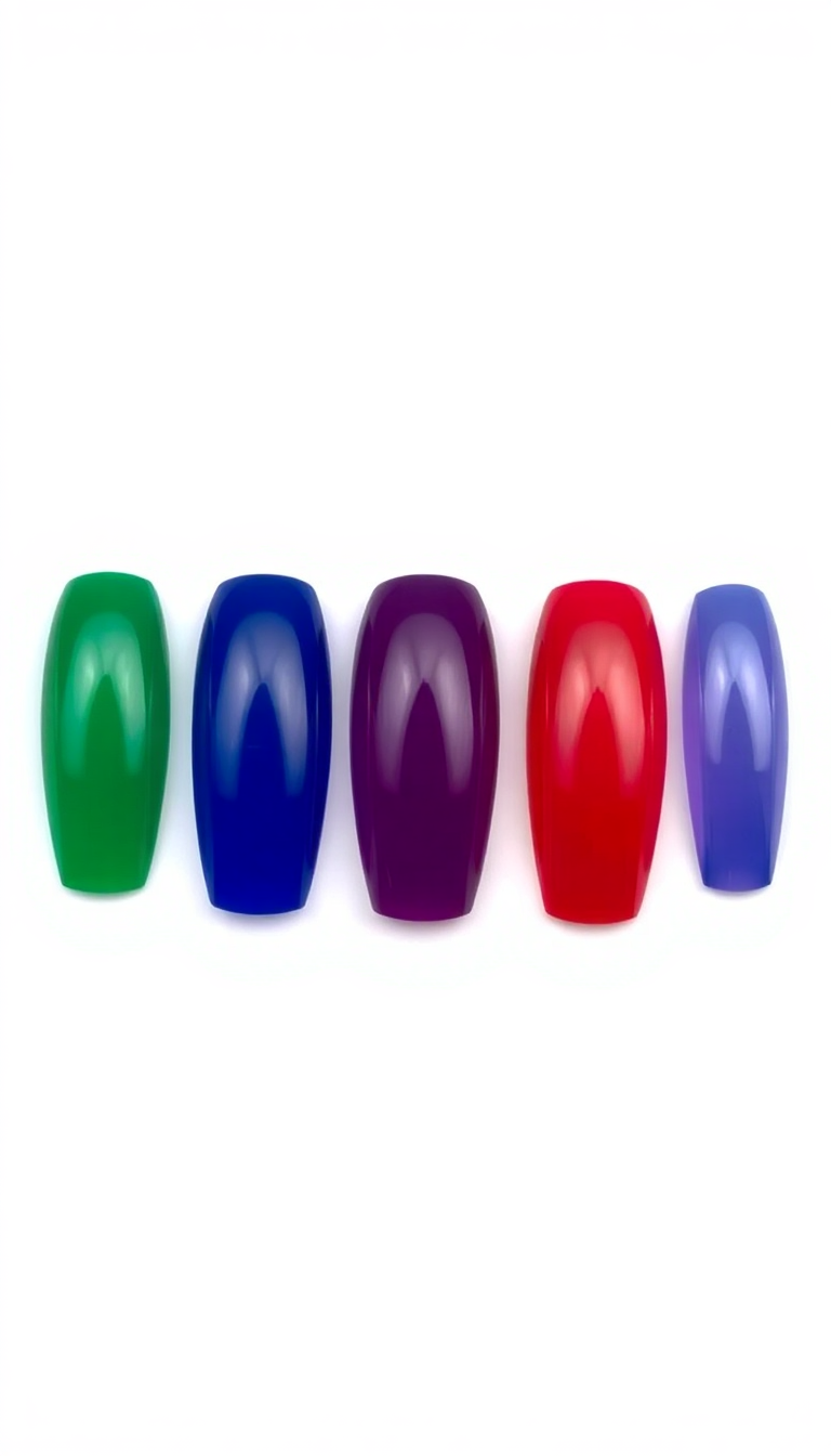 15. Jewel Tones with a Glossy Topcoat