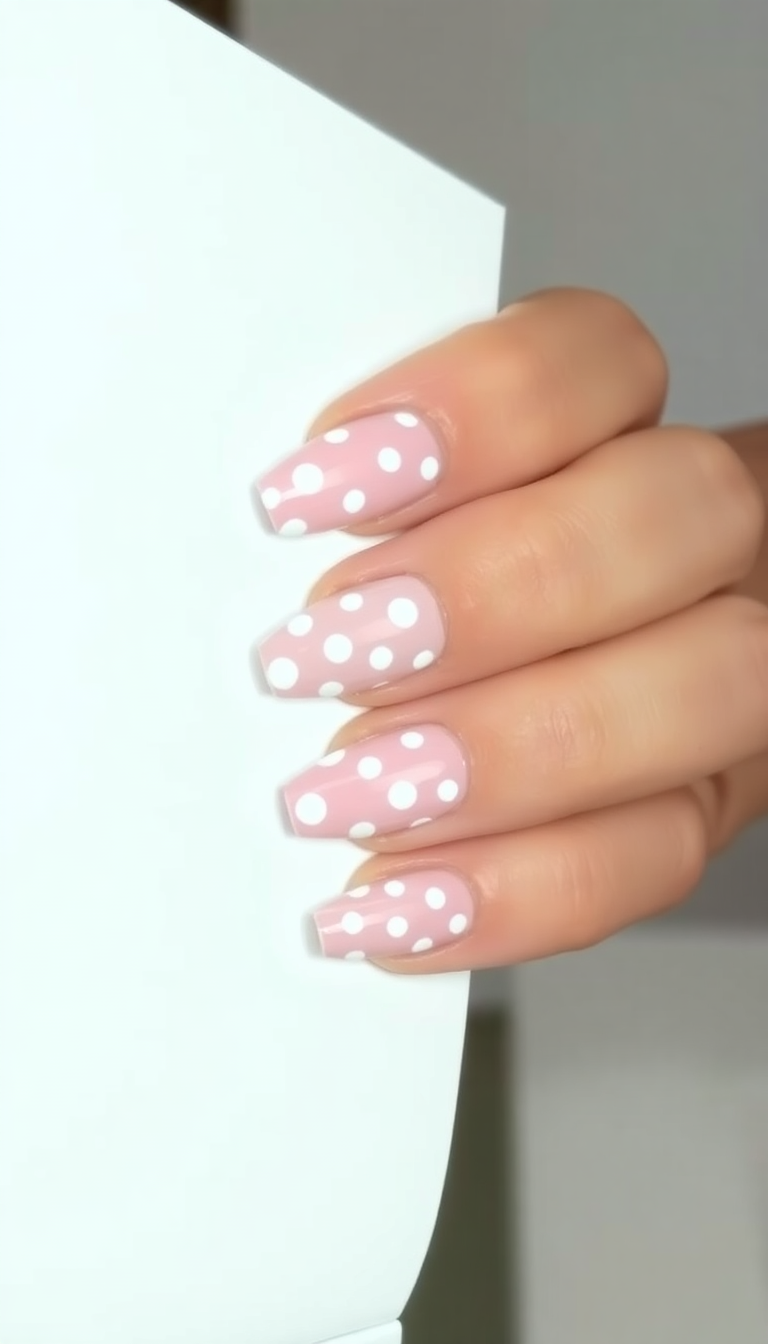 15. Vintage Pink and Polka Dots