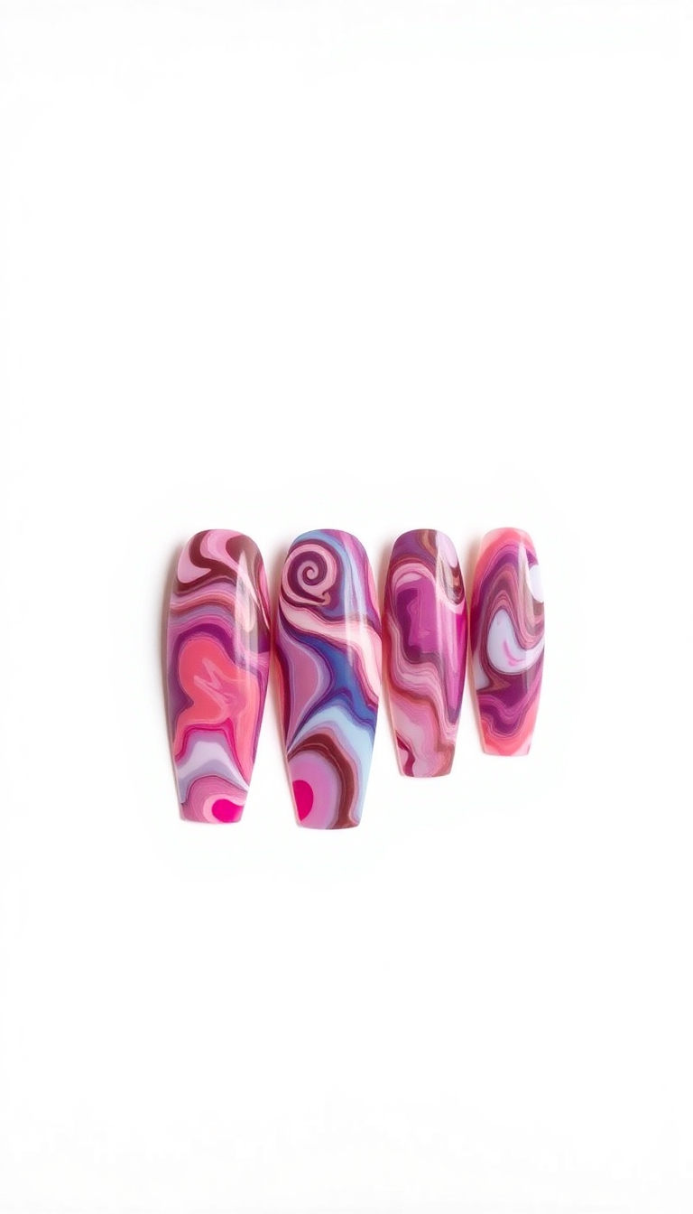 16. Glossy Marble Swirls