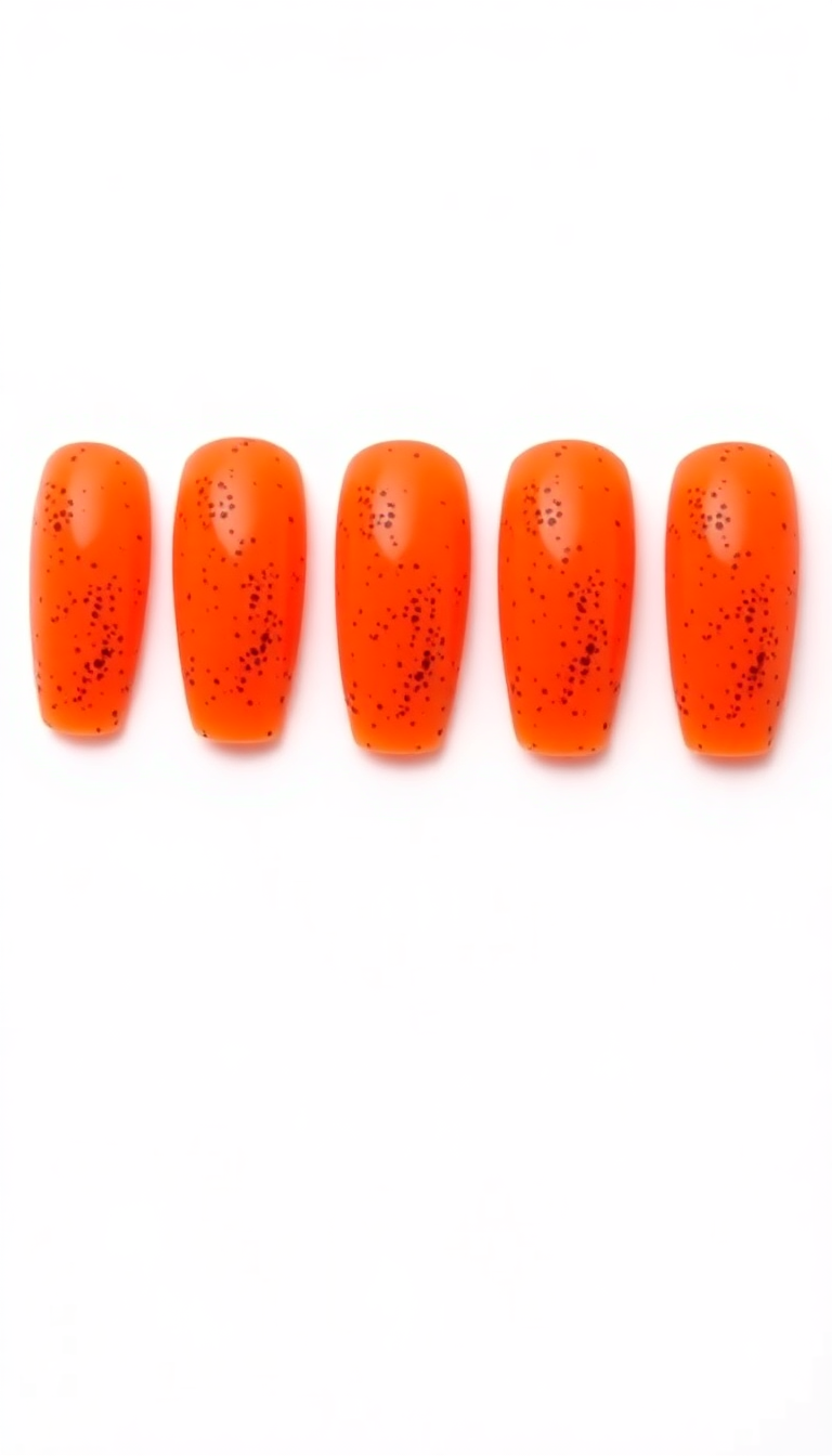 18. Vibrant Orange with Black Speckles