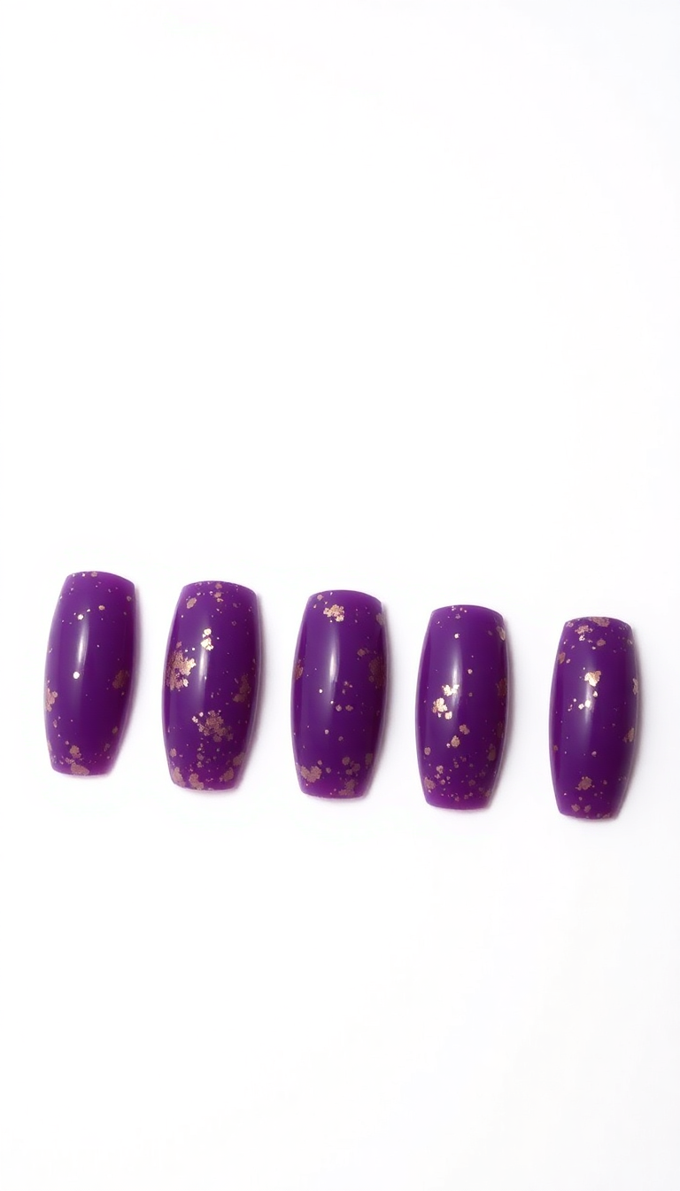 19. Glossy Deep Violet with Gold Flecks