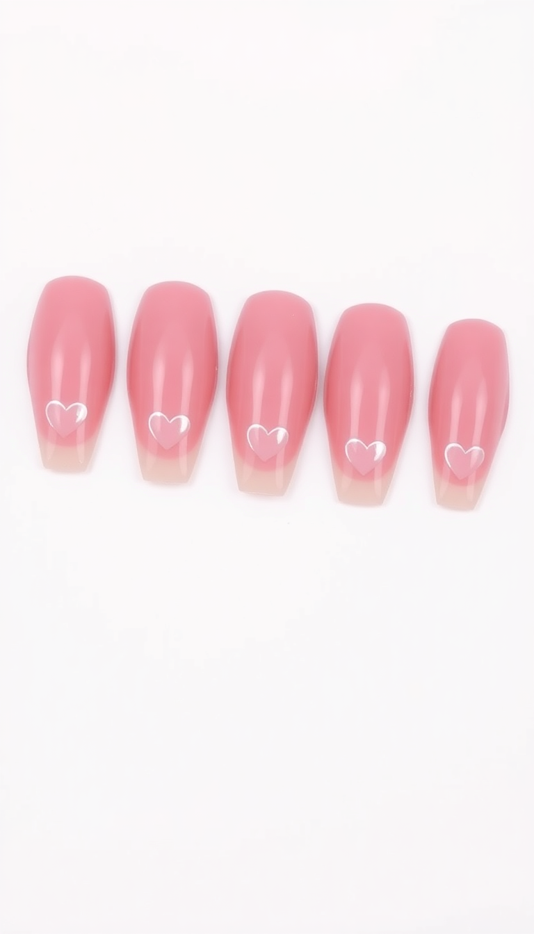 19. Glossy Pink with Heart Details