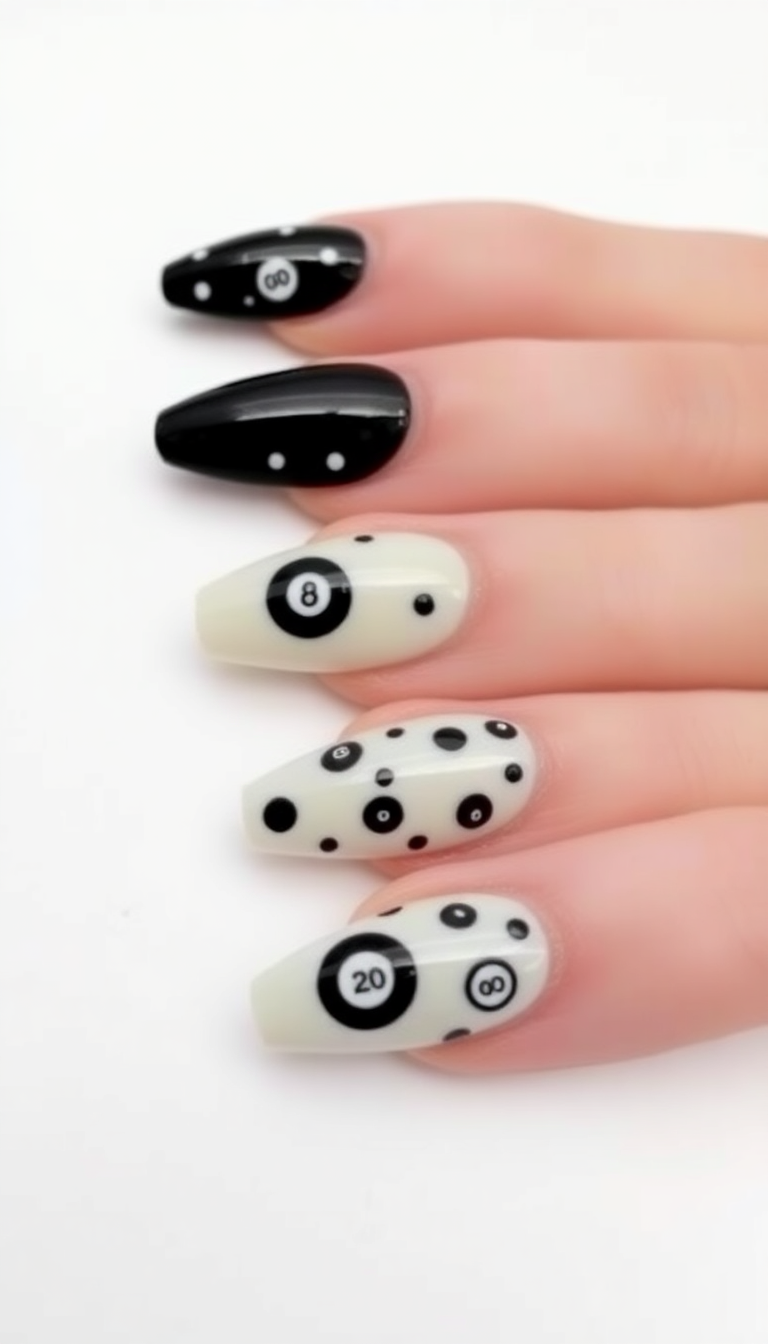 19. Playful Polka Dots and 8 Ball Art