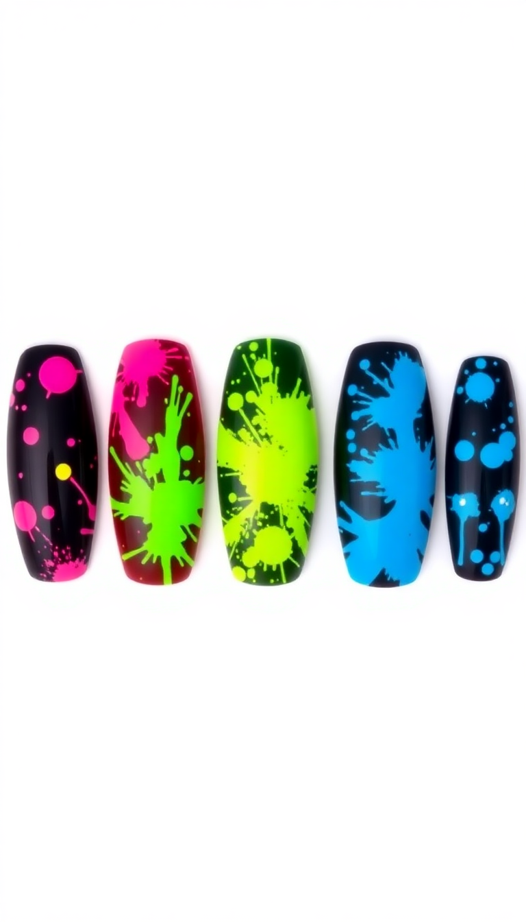 2. Bold Neon Splashes