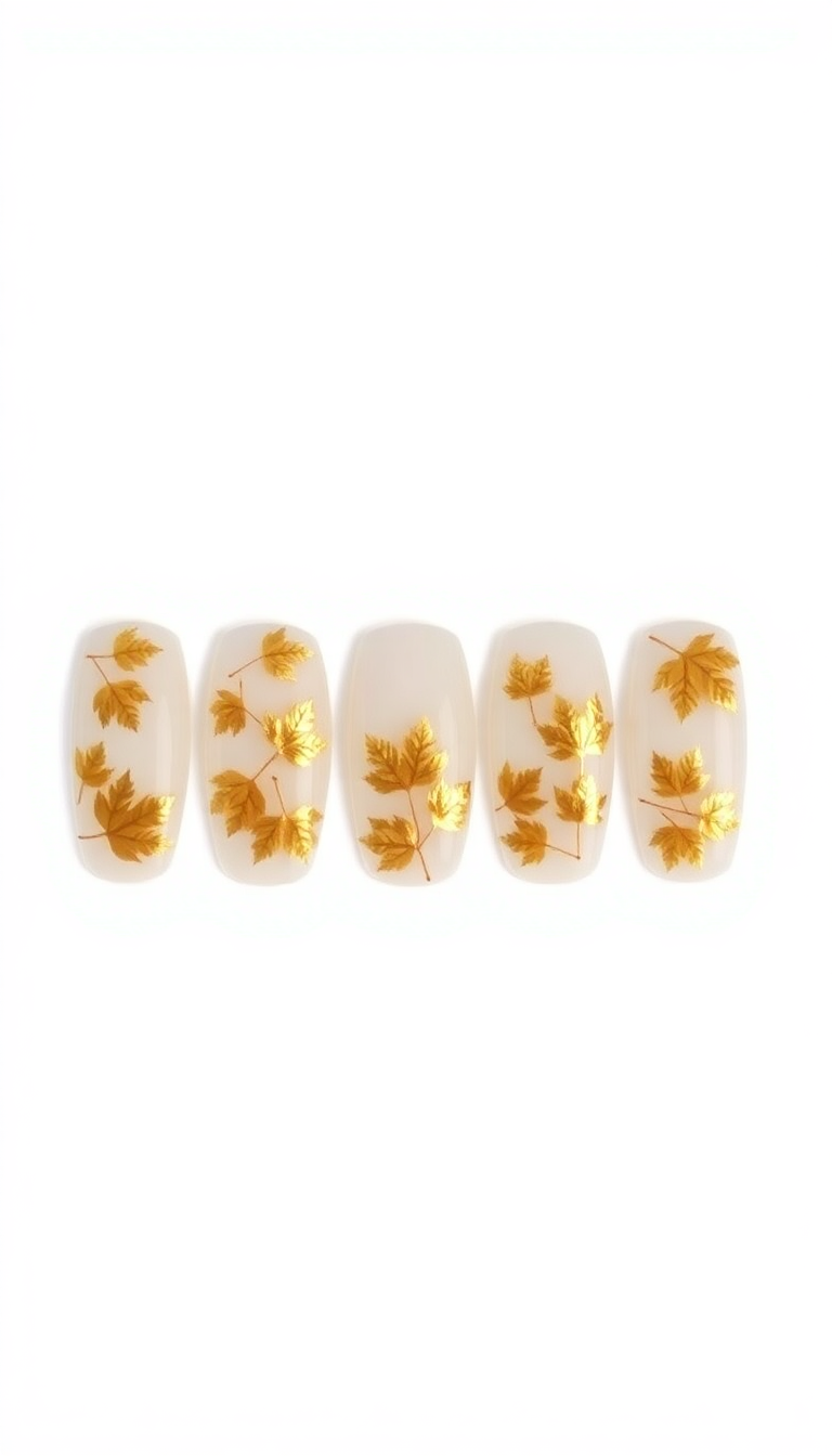 2. Golden Maple Leaf Impressions